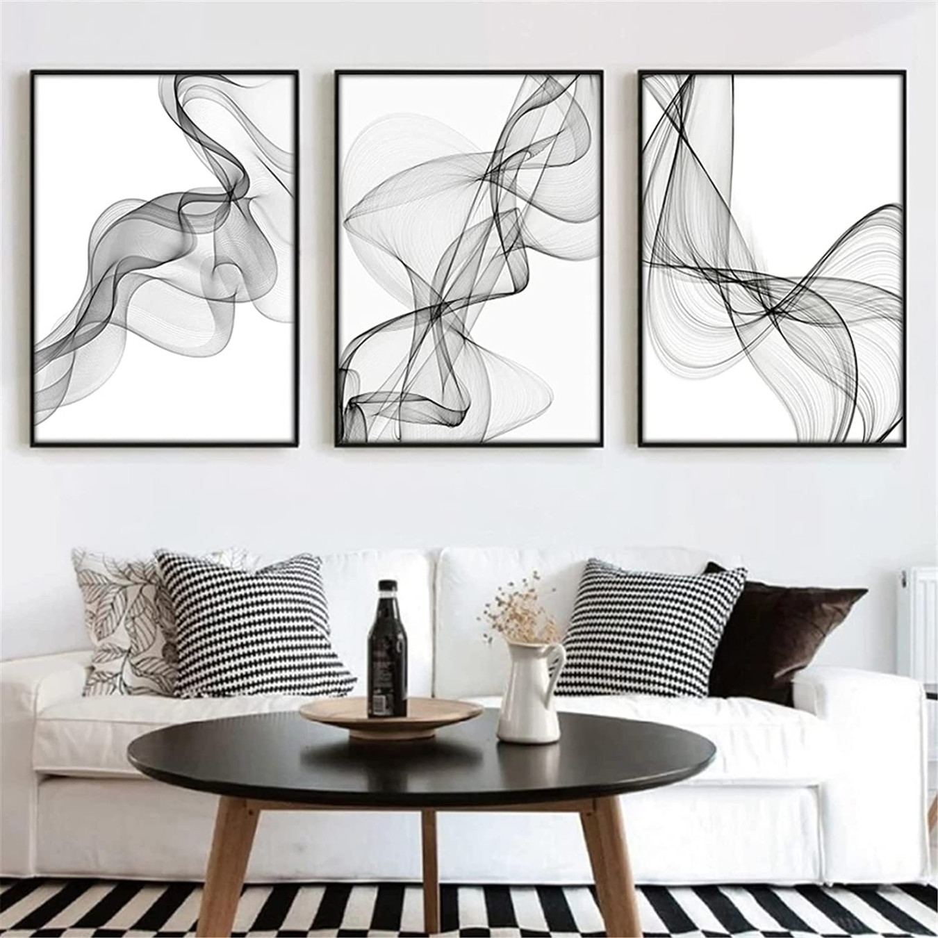 er Poster Set Abstrakte Black and White Line Prints Poster, Moderne  Wandbilder, OHNE Rahmen Premium Bilder Wanddeko für Schlafzimmer und  Wohnzimmer