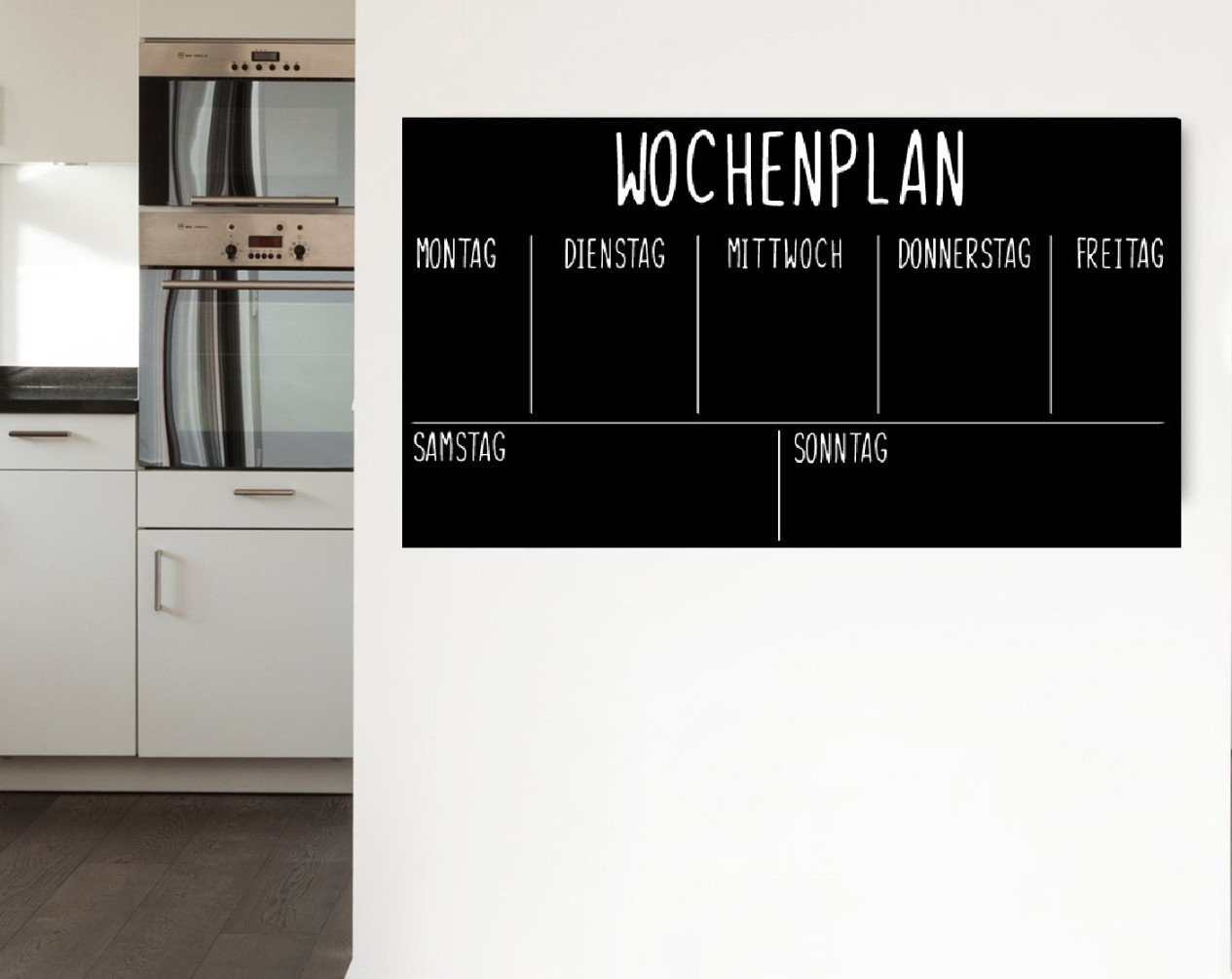 Wochenplaner- Küche selbstklebend  Wochenplan Tafelfolie Kühlschrank